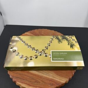 Smith & Hawken CRYSTAL Garland Christmas 6 Feet In Box clear